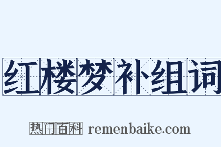 红楼梦补组词是什么意思的图片